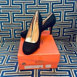 De Blossom Black Sparkle Shoes (NEW)